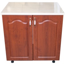 Masca pentru chiuveta cu 2 usi 80 cm Zebra, Wenge/MDF Cedru Mustata, cu blat Travertin, 80 x 85 x 60 cm